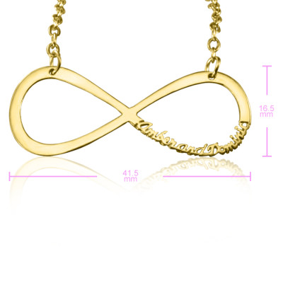 Personalised Classic Infinity Name Necklace - 18ct Gold Plated - The Name Jewellery™