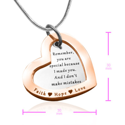 Personalised Love Forever Necklace - Two Tone - Rose Gold  Silver - The Name Jewellery™