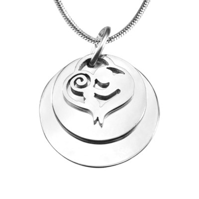 Personalised Mother's Disc Double Necklace - Sterling Silver - The Name Jewellery™