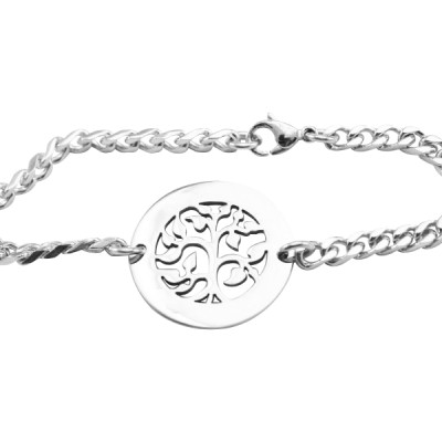 Personalised NN Vertical silver Bracelet/Anklet - The Name Jewellery™