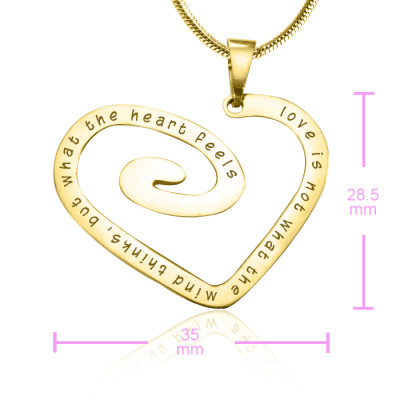 Personalised Love Heart Necklace - 18ct Gold Plated *Limited Edition - The Name Jewellery™