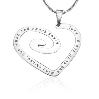 Personalised Love Heart Necklace - Sterling Silver *Limited Edition - The Name Jewellery™