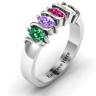 2-5 Oval Stones Ring - The Name Jewellery™
