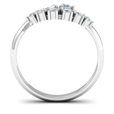 4 - 9 Stone Mom's Glimmering Love Ring - The Name Jewellery™