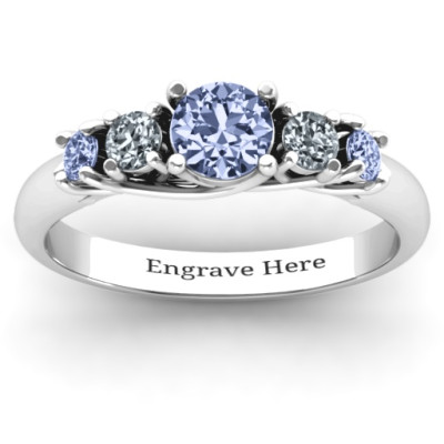 5-Stone Graduated Ring - The Name Jewellery™