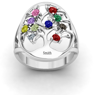 Oval Family Tree Ring - The Name Jewellery™