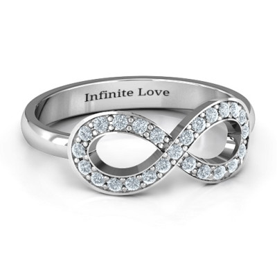 Accented Infinity Ring - The Name Jewellery™
