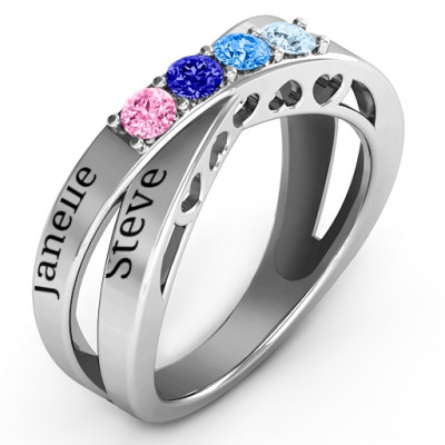Across My Heart 4-Stone Ring - The Name Jewellery™