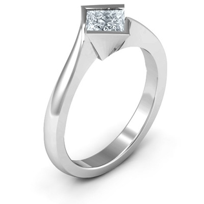 Alexandra Princess Cut Ring - The Name Jewellery™