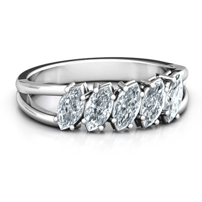 Angled Marquise Ring - The Name Jewellery™