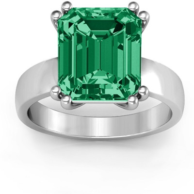 Basket Set Emerald Cut Ring - The Name Jewellery™