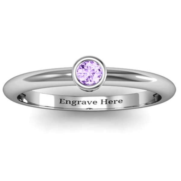 Beloved Classic Bezel Set Ring - The Name Jewellery™
