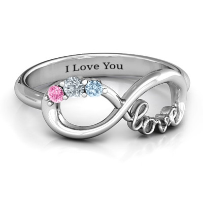 Birthstone Infinity Love Ring - The Name Jewellery™