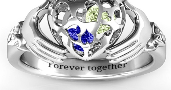 Caged heart sale claddagh ring