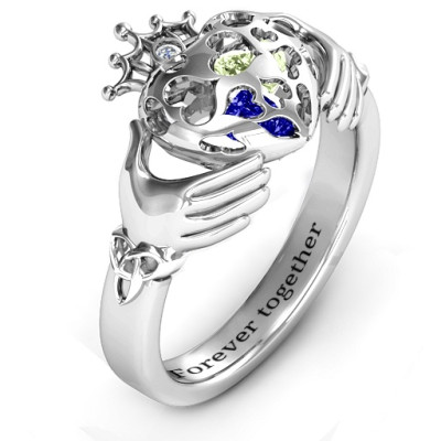 Caged Hearts Claddagh Ring - The Name Jewellery™