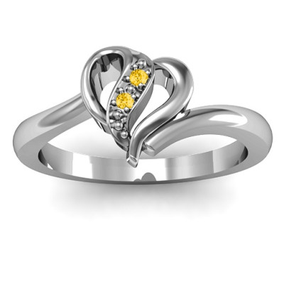 Centre Weave Fashion Heart Ring - The Name Jewellery™