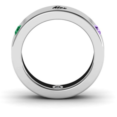 Circular Band 2-5 Stones Ring - The Name Jewellery™