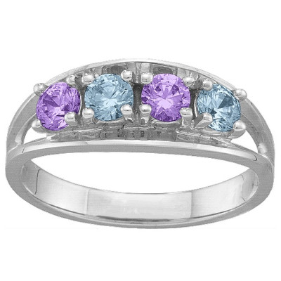 Classic 2-6 Gemstones Ring - The Name Jewellery™