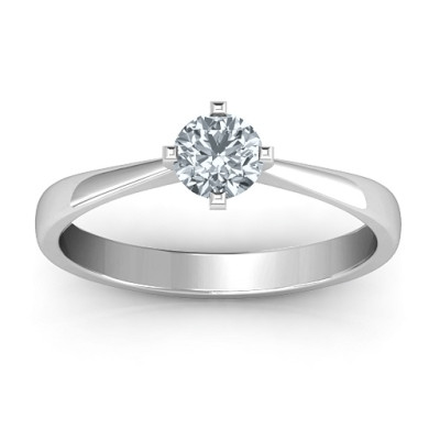 Classic Round Solitaire Ring - The Name Jewellery™