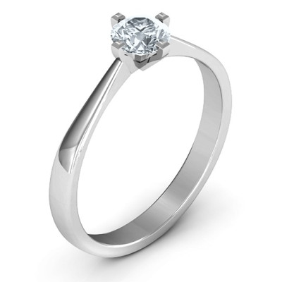 Classic Round Solitaire Ring - The Name Jewellery™