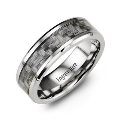 Cobalt & Carbon Fiber Ring - The Name Jewellery™