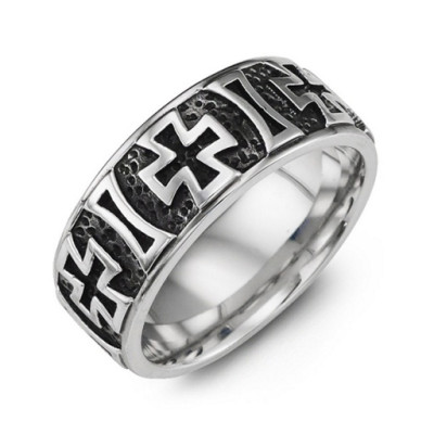 Cross Pattern Cobalt Ring - The Name Jewellery™
