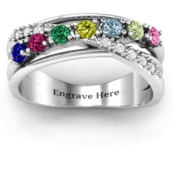 Crossover Accent Multi Band Ring - The Name Jewellery™