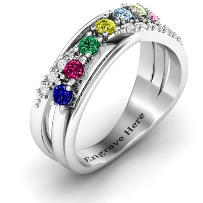 Crossover Accent Multi Band Ring - The Name Jewellery™