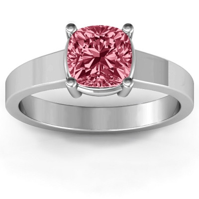 Cushion Cut Solitaire Ring - The Name Jewellery™
