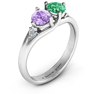 Darling Duo Double Gemstone Ring - The Name Jewellery™