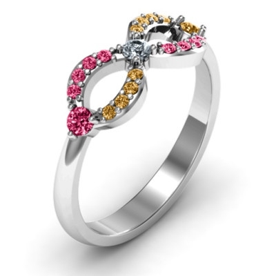 Dazzling Infinity Ring with Accents - The Name Jewellery™