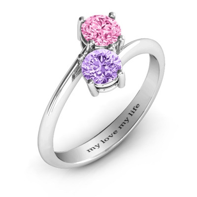 Destined For Love Double Gemstone Ring - The Name Jewellery™