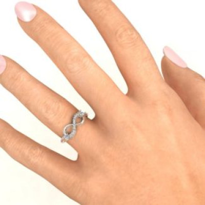 Double Stone Infinity Accent Ring - The Name Jewellery™