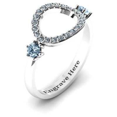 Double stone Karma Ring with Accents - The Name Jewellery™