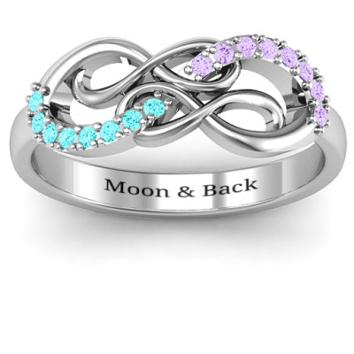 Everlasting Infinity Ring with Gemstones - The Name Jewellery™