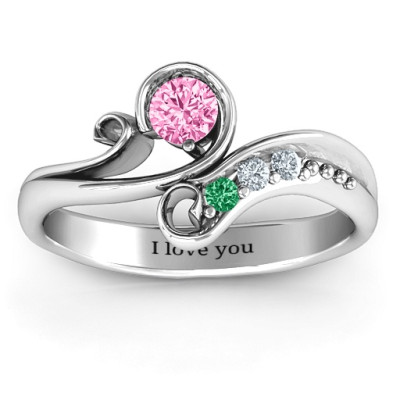 Family Flair Ring With 2-6 Birthstones - The Name Jewellery™