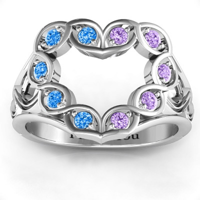 Floating Heart Infinity Ring - The Name Jewellery™