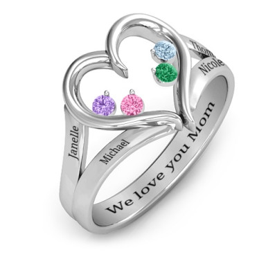 Forever In My Heart Birthstone Ring - The Name Jewellery™
