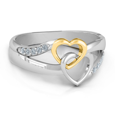Forever Linked Hearts Ring - The Name Jewellery™