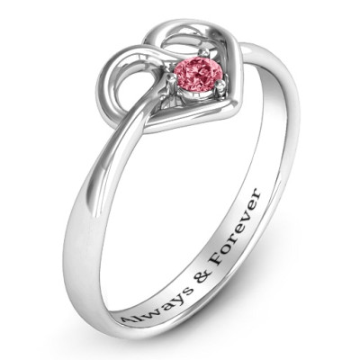 Forget Me Knot Heart Infinity Ring - The Name Jewellery™