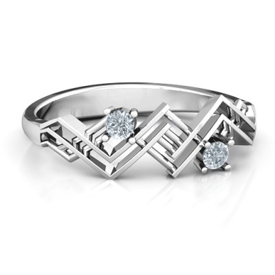 Geometric Glamor Ring - The Name Jewellery™