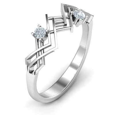 Geometric Glamor Ring - The Name Jewellery™