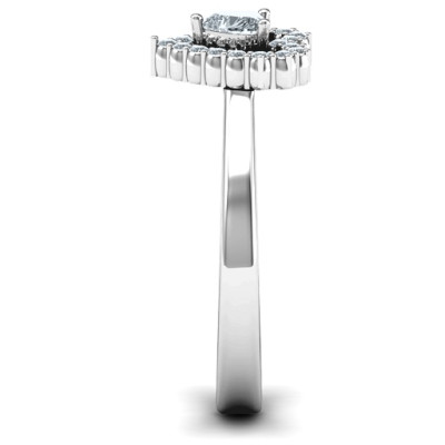 Heart in Heart Halo Ring - The Name Jewellery™