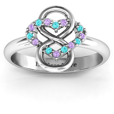 Infinite Love with Stones Rings - The Name Jewellery™