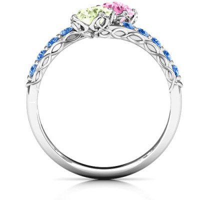 Intricate Infinity Two Stone Ring - The Name Jewellery™