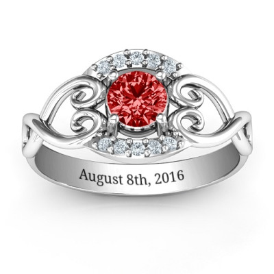 Lasting Love Promise Ring with Accents - The Name Jewellery™