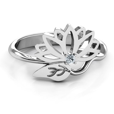 Leaves and Lotus Wrap Ring - The Name Jewellery™