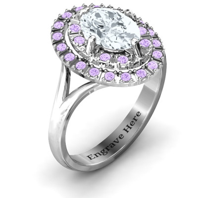 Margaret Double Halo Ring - The Name Jewellery™