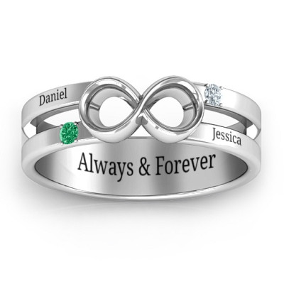 Men's Accented Infinity Ring - The Name Jewellery™