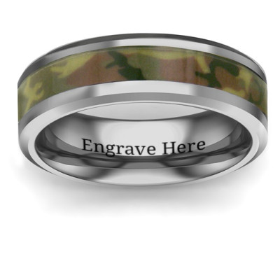 Men's Camouflage Tungsten Ring - The Name Jewellery™